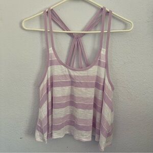 Hollister purple stripe crop tank